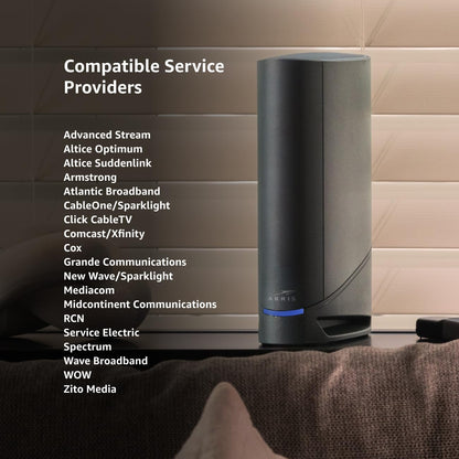 ARRIS (G34) - Cable Modem Router Combo - Fast DOCSIS 3.1 Gigabit WiFi 6 (AX3000), Approved for Comcast Xfinity, Cox, Spectrum & More, 1 Gbps Max Internet Speeds